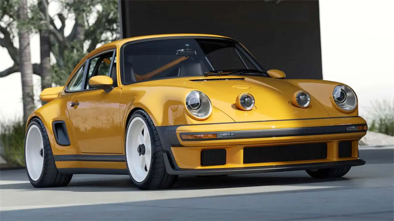 Devrim Zarafeti: Porsche 911 Carrera Coupe Projektör farlarında ve otomobiller için neon farlarda ileri LED'li şarkıcı tarafından yeniden tasarlandı